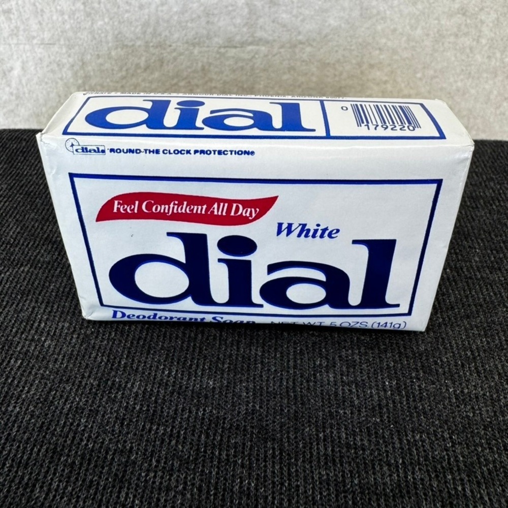Vtg White Dial Deodorant Soap Bar 5oz 141g Original Wrap Made in USA Retro